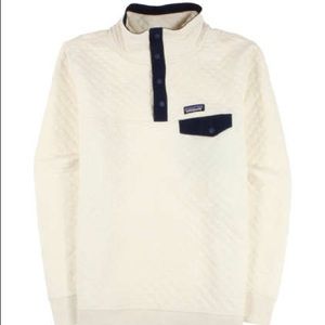 Patagonia Quilted 1/4 snap Pullover Ivory